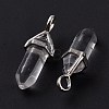 Bullet Glass Pointed Pendants GLAA-K058-02P-08-3