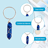 7Pcs Wire Wrapped Mixed Gemstone Bullet Keychain KEYC-PH01454-4