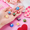 10Pcs 10 Colors Handmade Lampwork Enamel Beads LAMP-TA0002-57-6
