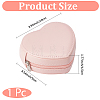 Heart PU Imitation Leather Jewelry Organizer Zipper Boxes AJEW-CL0006-03B-2