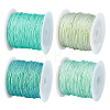4 Rolls 4 Colors Ployester Braided Cord WCOR-AR0001-04A-1