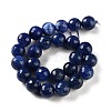 Natural Dragon Veins Agate(Dyed & Heated) Beads Strands G-K390-A-01-3