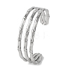 304 Stainless Steel Cuff Bangles for Women BJEW-B104-19P-1