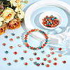 2 Strands Synthetic Ocean White Jade Round Beads Strands G-ME0001-30-4