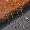 2mm Rack Plating Brass Satellite Chain Necklaces for Women Men MAK-L044-11RG-1