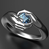 Cubic Zirconia Hand Finger Ring HAWE-PW0001-244A-1