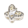 Brass Micro Pave Cubic Zirconia Beads KK-D408-11S-05A-2
