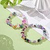 2Pcs Mixed Gemstone Chips Stretch Bracelets Set for Parent Children BJEW-JB08431-2