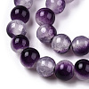 Crackle Baking Painted Imitation Jade Glass Beads Strands DGLA-T003-6mm-13-2