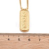 304 Stainless Steel Rectangle Number Pendant Necklaces NJEW-D300-01G-02-5