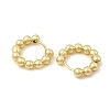 Brass Ball Beaded Hoop Earrings for Women EJEW-B013-05-3