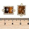 Natural Tiger Eye Faceted Rectangle Links G-I375-07G-10-3