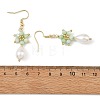 Anti-Tarnish Electroplate Bicone Glass Pearl Teardrop Beads Dangle Earrings EJEW-MZ00765-02-4