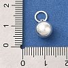 925 Sterling Silver Round Charms STER-G043-08D-S-3