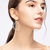 4 Pairs 4 Style Crystal Rhinestone Hollow Out Teardrop Dangle Earrings EJEW-AN0003-09-4
