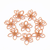 Spray Painted Eco-Friendly Iron Wire Wrapped Pendants IFIN-T009-03F-1