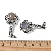 Angel Brass Natural Indian Agate Pendants KK-D361-02AS-29-3