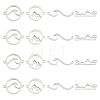 Unicraftale 16Pcs 4 Styles 201 & 304 Stainless Steel Connector Charms STAS-UN0047-47-1