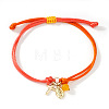 Handmade Adjustable Brass Cord Charm Bracelets OH6881-2-1