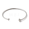 304 Stainless Steel Open Cuff Torque Bangle Making BJEW-H644-02P-1