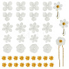 50Pcs 5 Styles Transparent Acrylic Bead Caps MACR-TA0002-88-2