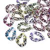 UV Plating Printed Transparent Acrylic Beads AC-CBAEEF4-21-1