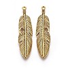 Tibetan Style Alloy Feather Big Pendants LS-TIBEP-A12720-AG-RS-1