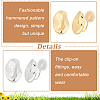 ANATTASOUL 2 Pairs 2 Colors Brass Twist Oval Cuff Earrings EJEW-AN0004-92-3