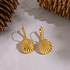 Shell Shape 304 Stainless Steel Leverback Earrings NX2323-2