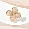 Natural Cherry Blossom Agate Faceted Adjustable Finger Rings for Women RJEW-A092-01G-14-2