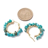 Natural Dyed Howlite Hoop Earring EJEW-JE05709-04-3