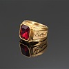 304 Stainless Steel with Cubic Zirconia Dragon Pattern Finger Rings for Men FS-WGD623F-06-1
