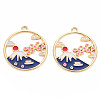 Alloy Enamel Pendants ENAM-S126-112-NR-2