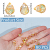 80Pcs Electroplate Glass Beads EGLA-PA0001-43B-2