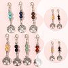 7Pcs Natural & Synthetic Gemstone and Alloy Pendant Decorations HJEW-FS00043-2