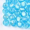 Handmade Silver Foil Glass Beads FOIL-R054-12mm-5-1