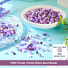 100G Opaque & Transparent Inside Colours 6/0 Glass Seed Beads SEED-TA0001-12C-3