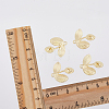 50Pcs Rack Plating Alloy Leaf Stud Earring Findings FIND-DC0003-47-3