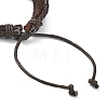 PU Leather & Waxed Cords Triple Layer Multi-strand Bracelets BJEW-G709-02A-3