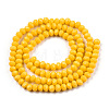 Opaque Solid Color Imitation Jade Glass Beads Strands EGLA-A044-P2mm-D29-3