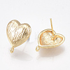 Brass Stud Earring Findings X-KK-T038-496G-2