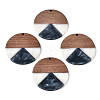 Resin & Walnut Wood Pendants X-RESI-S389-070A-A10-1