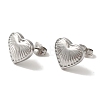 Non-Tarnish 304 Stainless Steel Heart Stud Earrings for Women EJEW-Z066-11P-1