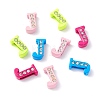 Spray Painted Zinc Alloy Slide Charms ALRI-WH0005-13J-1