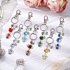 7 Pcs Acrylic with Glass Keychains KEYC-JKC00915-2