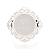 Adjustable Rhombus Alloy & Iron Bezel Cup Ring Base with Rotatable Tray MAK-T012-02S-2