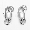Platinum Plated Brass Lobster Claw Clasps for Jewelry Making X-KK-KK802-P-2