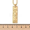 304 Stainless Steel Clear Cubic Zirconia Rectangle Constellation Pendant Necklaces for Women Men NJEW-S435-01G-A-5