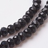 Faceted Glass Beads Strands EGLA-F124-M02-4