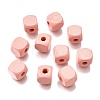 Spray Painted Wooden Beads WOOD-P021-01C-25-1